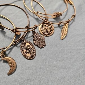 Curated boho bangle stack 5 bangles bracelets Alex & Ani Keep Collective